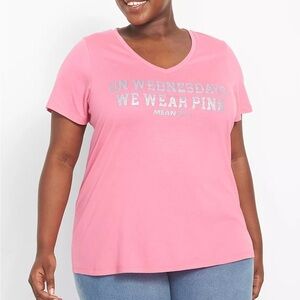 Lane Bryant Classic On Wednesdays We Wear Pink Graphic Tee
